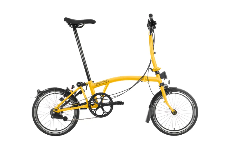 Brompton C Line Explore Mid Folding Bike 2023 in Bumblebee Yellow New Season Colour-4